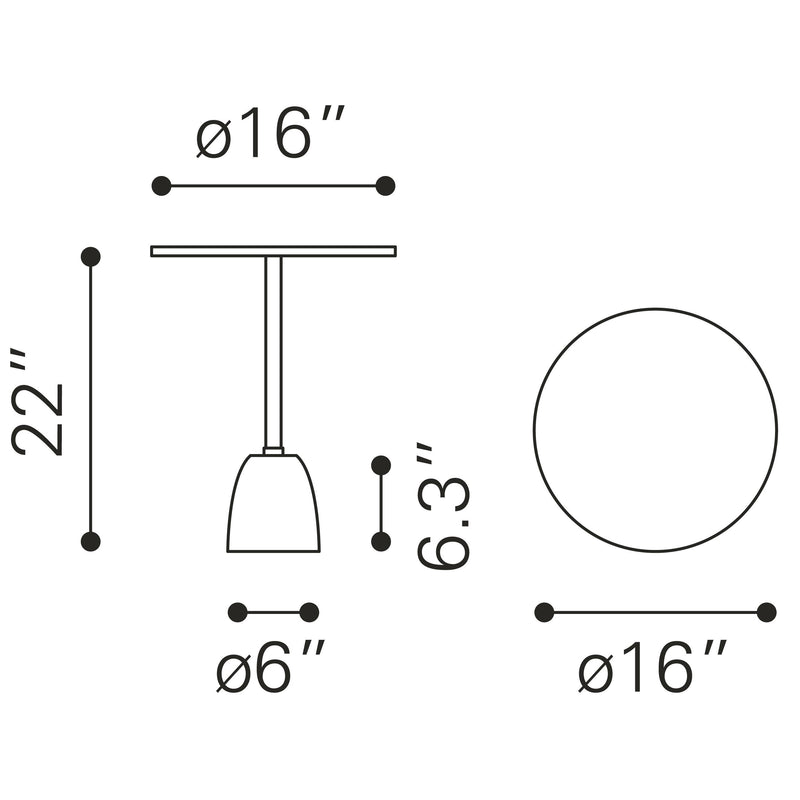 Zuo Cynthia 109562 Side Table - White & Gold IMAGE 9