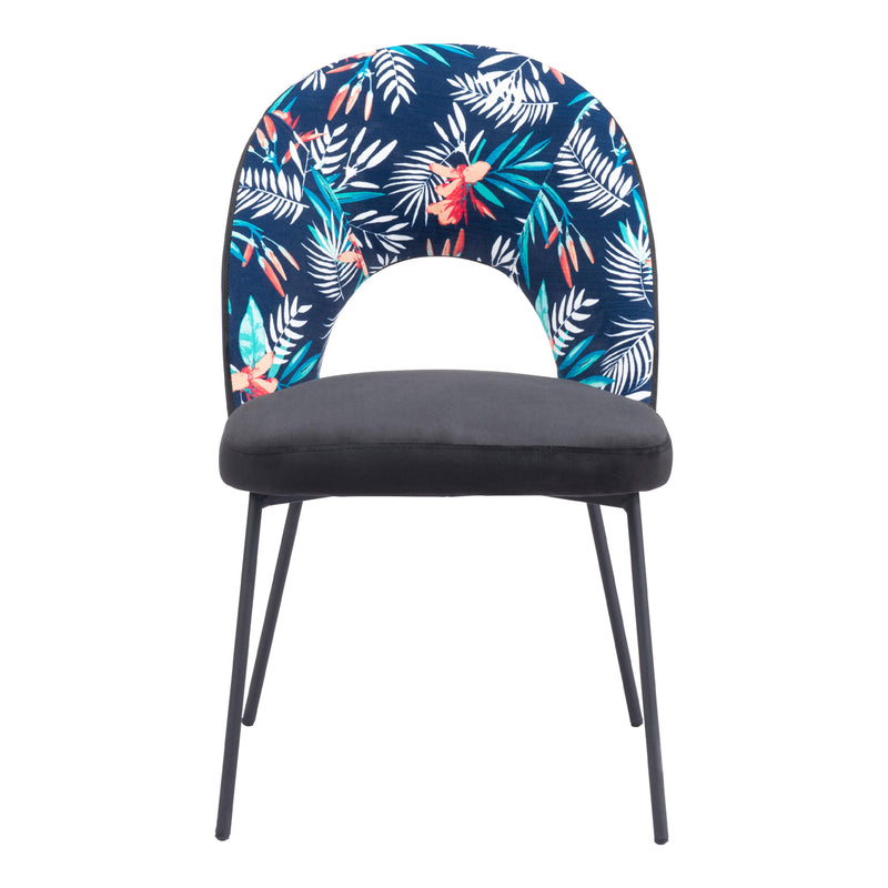 Zuo Merion 109366 Dining Chair - Multicolor Print & Black IMAGE 3