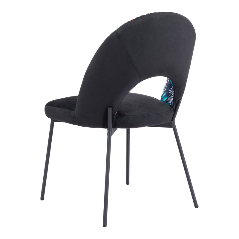 Zuo Merion 109366 Dining Chair - Multicolor Print & Black IMAGE 5