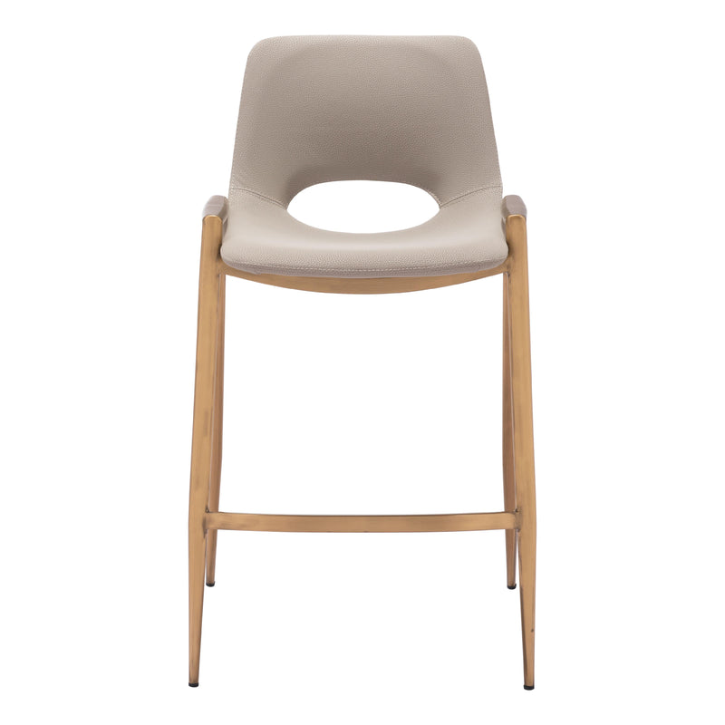 Zuo Desi 109733 Counter Stool - Beige & Gold IMAGE 3