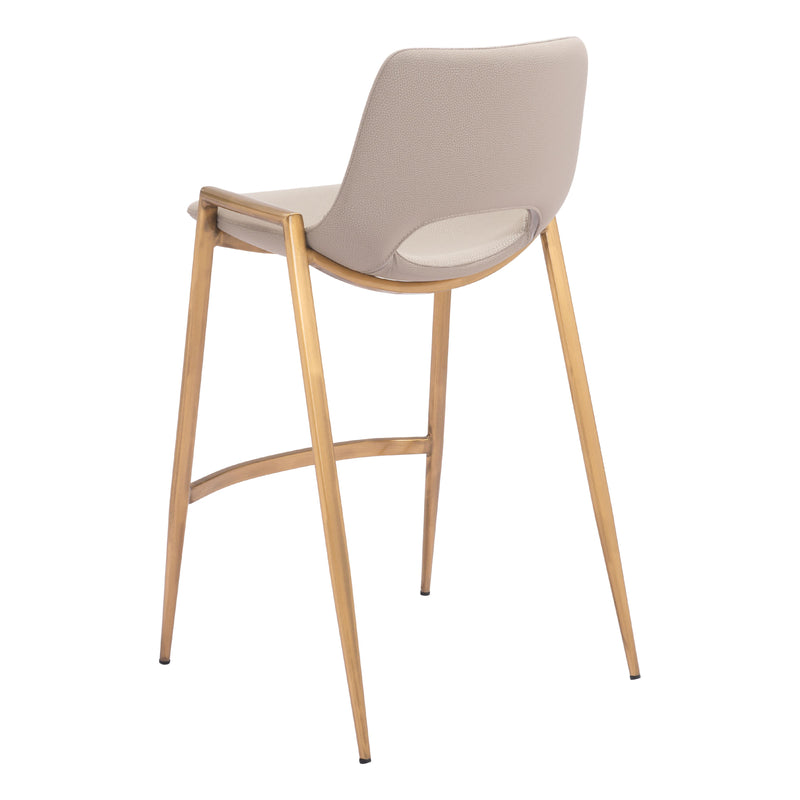 Zuo Desi 109733 Counter Stool - Beige & Gold IMAGE 5