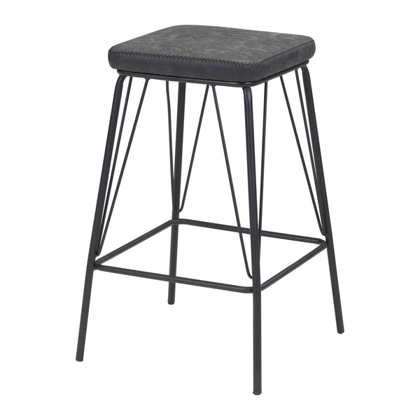 Zuo Samuel 109512 Counter Stool - Vintage Black IMAGE 1