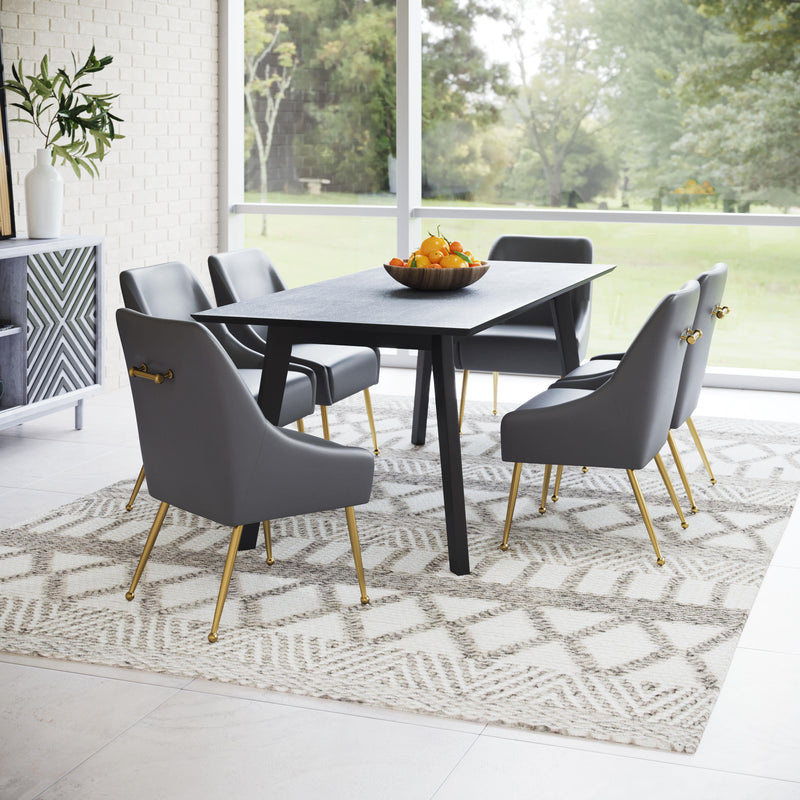 Zuo Maxine 109713 Dining Chair - Grey & Gold IMAGE 10
