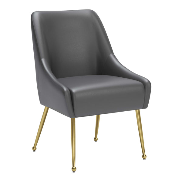 Zuo Maxine 109713 Dining Chair - Grey & Gold IMAGE 1