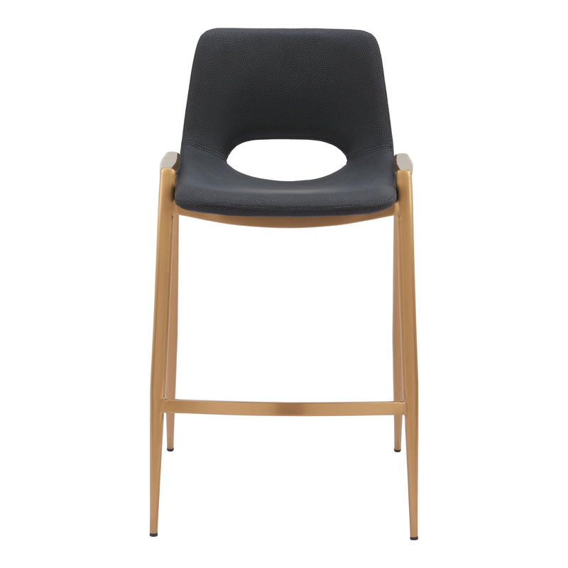 Zuo Desi 109552 Counter Stool - Black & Gold IMAGE 3