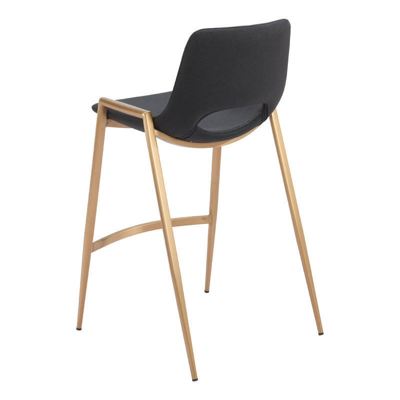 Zuo Desi 109552 Counter Stool - Black & Gold IMAGE 5
