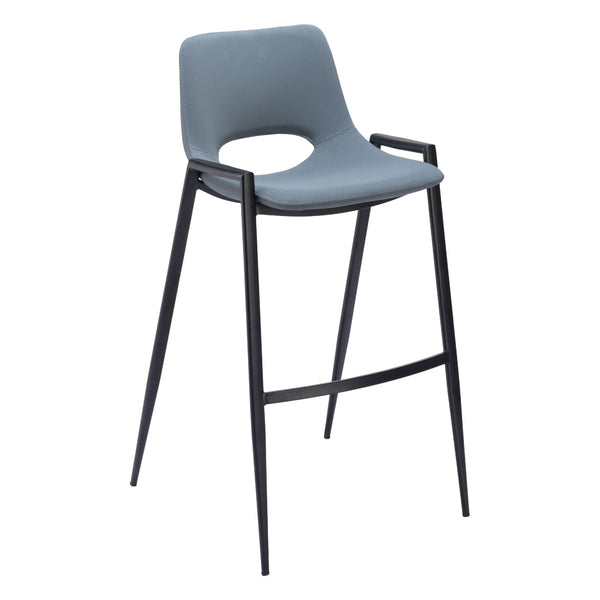 Zuo Desi 109542 Barstool - Azure Grey IMAGE 1