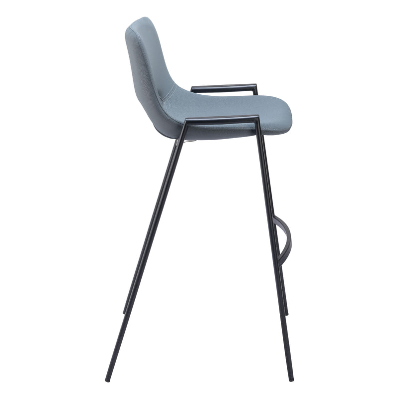 Zuo Desi 109542 Barstool - Azure Grey IMAGE 2