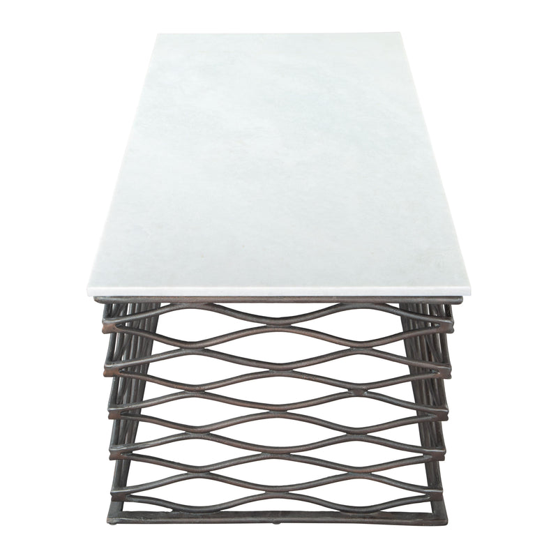 Zuo Duchess 109457 Coffee Table - White & Antique Bronze IMAGE 2