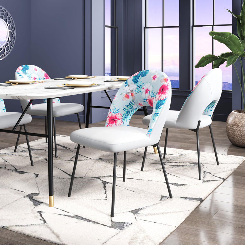 Zuo Torrey 109365 Dining Chair - Multicolor Print & Grey IMAGE 10