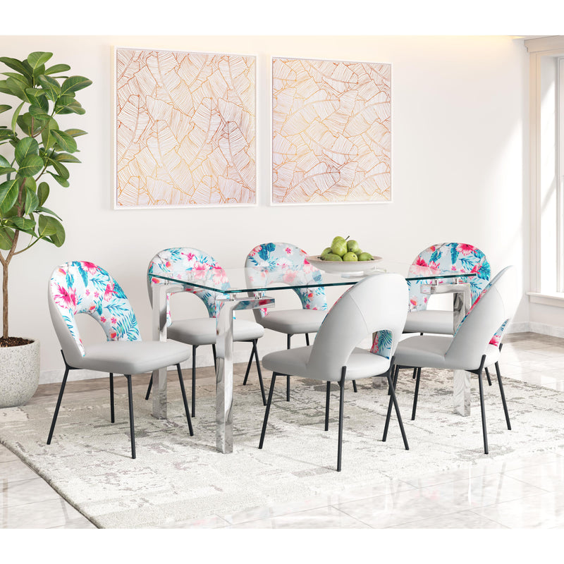 Zuo Torrey 109365 Dining Chair - Multicolor Print & Grey IMAGE 11
