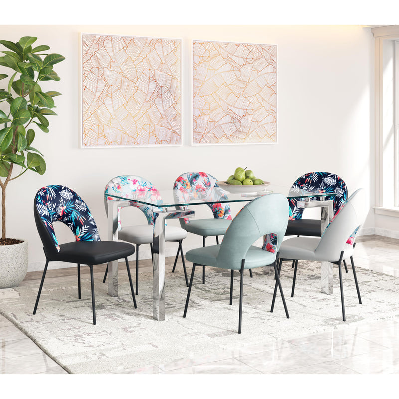 Zuo Torrey 109365 Dining Chair - Multicolor Print & Grey IMAGE 12