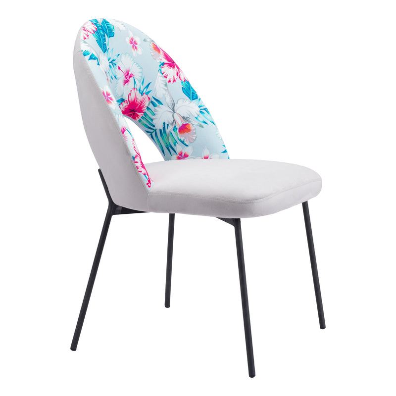Zuo Torrey 109365 Dining Chair - Multicolor Print & Grey IMAGE 6