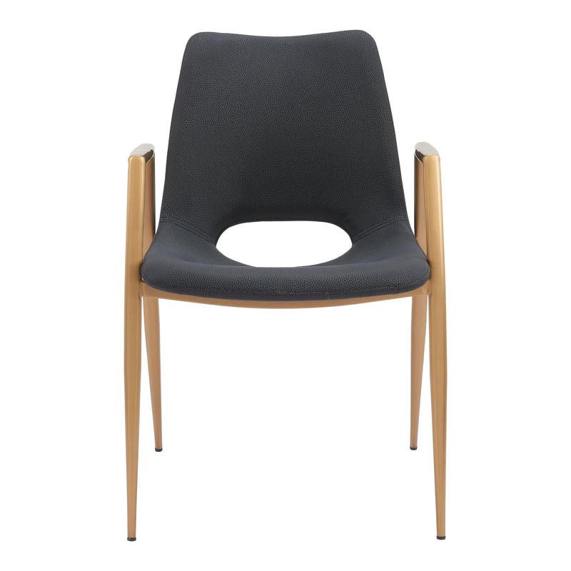 Zuo Desi 109549 Dining Chair - Black & Gold IMAGE 3