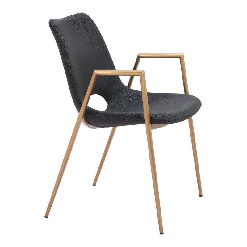 Zuo Desi 109549 Dining Chair - Black & Gold IMAGE 6