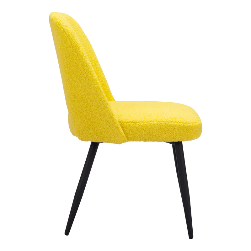 Zuo Teddy 109330 Dining Chair - Yellow IMAGE 2