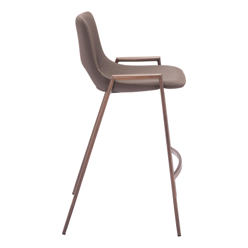 Zuo Desi 109732 Counter Stool - Brown & Walnut IMAGE 2