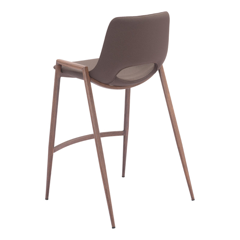 Zuo Desi 109732 Counter Stool - Brown & Walnut IMAGE 5