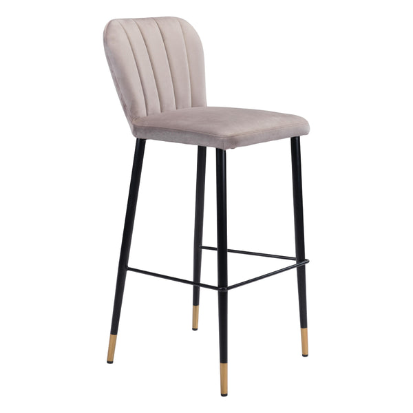 Zuo Manchester 109506 Barstool - Grey IMAGE 1