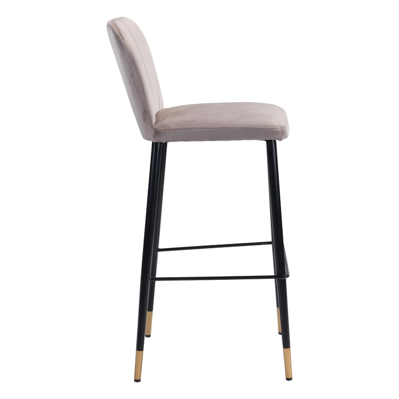 Zuo Manchester 109506 Barstool - Grey IMAGE 2