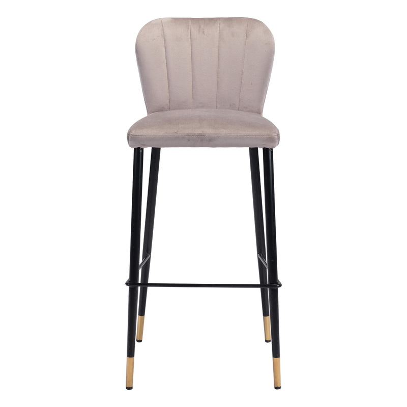 Zuo Manchester 109506 Barstool - Grey IMAGE 3
