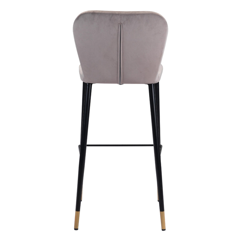 Zuo Manchester 109506 Barstool - Grey IMAGE 4