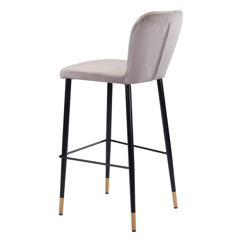 Zuo Manchester 109506 Barstool - Grey IMAGE 5