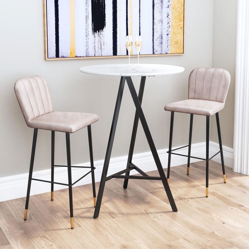 Zuo Manchester 109506 Barstool - Grey IMAGE 8