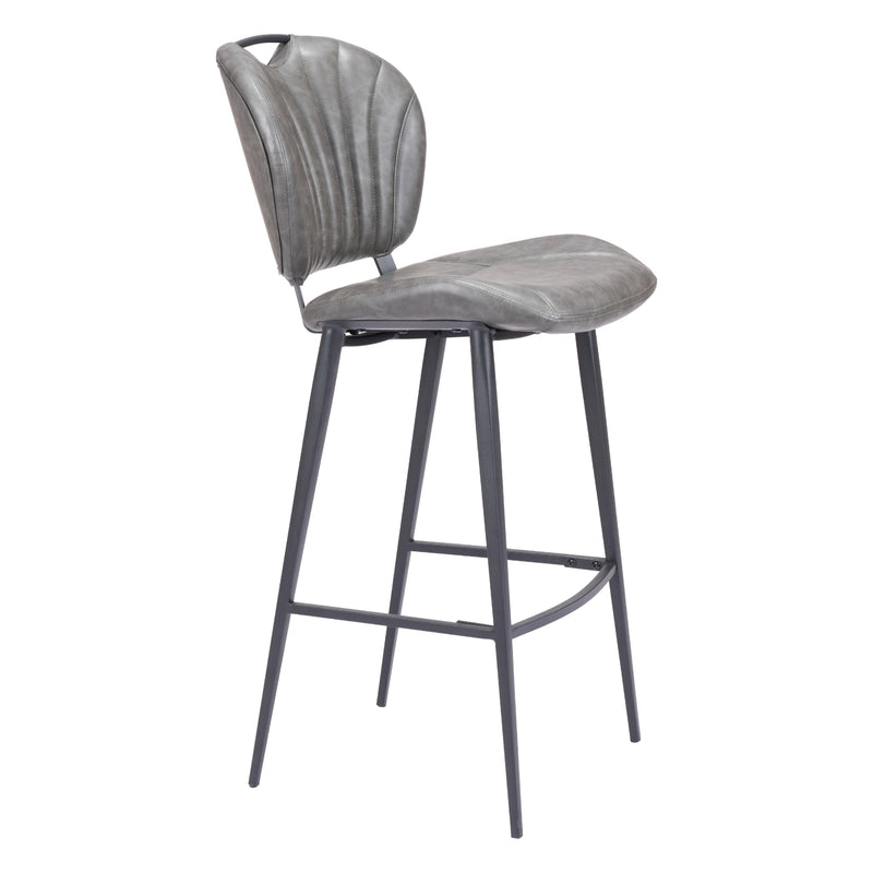 Zuo Terrence 109340 Barstool - Vintage Grey IMAGE 6