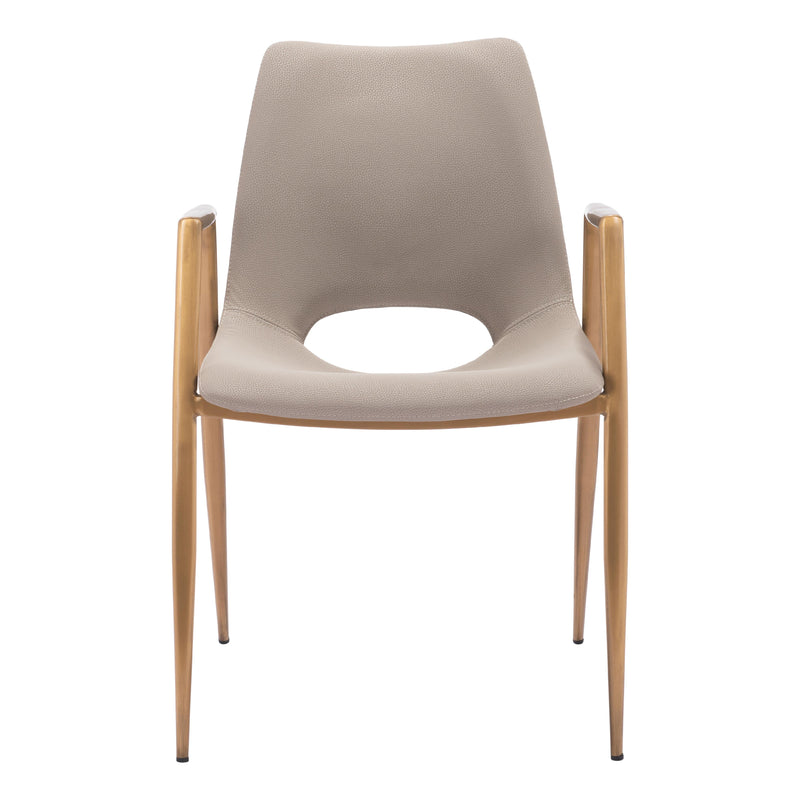 Zuo Desi 109731 Dining Chair - Beige & Gold IMAGE 3
