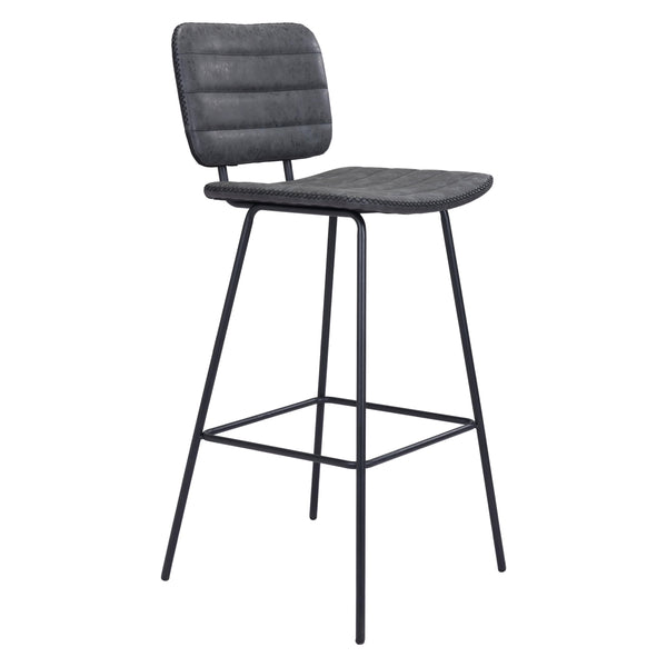 Zuo Boston 109505 Barstool - Vintage Black IMAGE 1