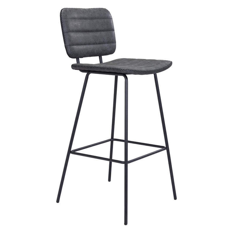 Zuo Boston 109505 Barstool - Vintage Black IMAGE 1