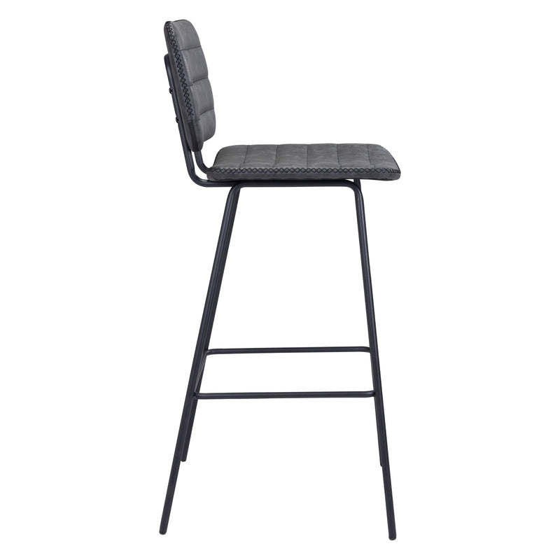 Zuo Boston 109505 Barstool - Vintage Black IMAGE 2