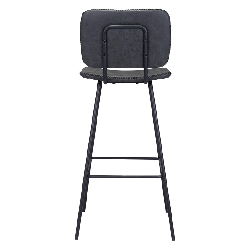 Zuo Boston 109505 Barstool - Vintage Black IMAGE 4