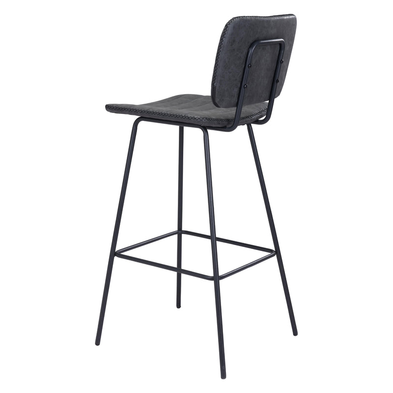 Zuo Boston 109505 Barstool - Vintage Black IMAGE 5
