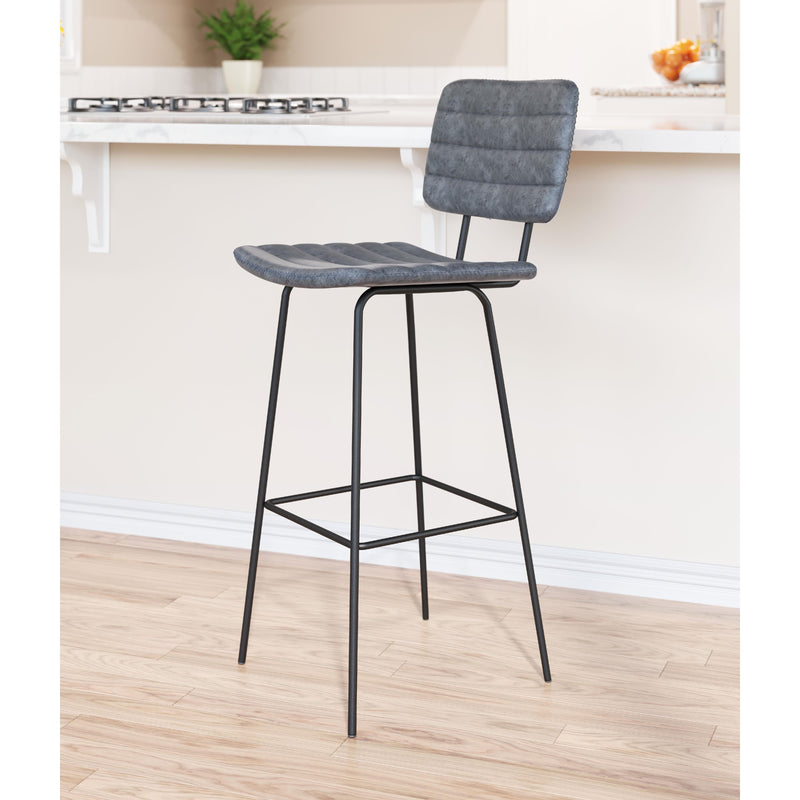 Zuo Boston 109505 Barstool - Vintage Black IMAGE 9
