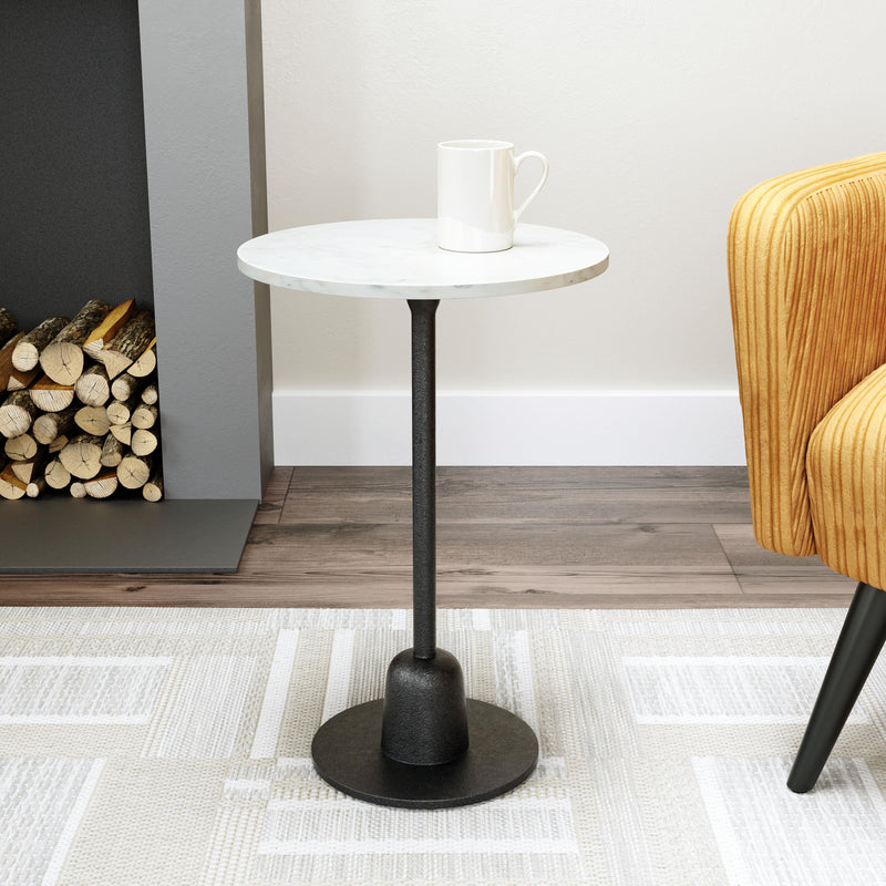 Zuo Whammy 109567 Side Table - White & Black IMAGE 8