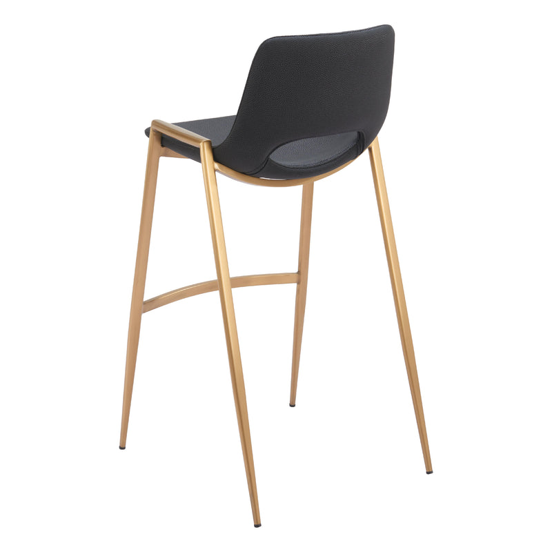 Zuo Desi 109555 Barstool - Black & Gold IMAGE 5