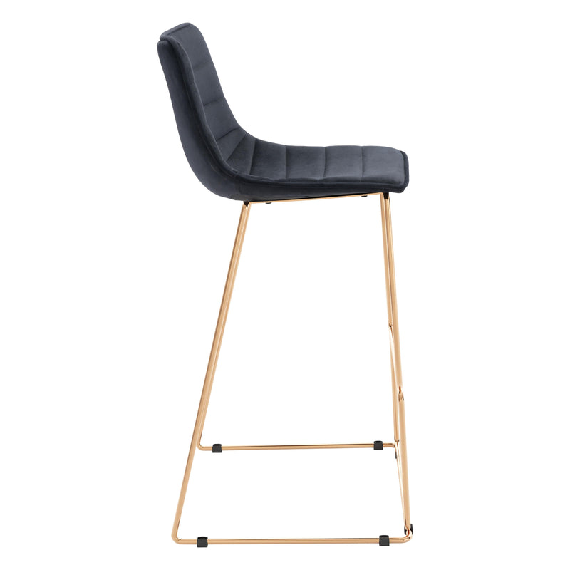 Zuo Adele 109503 Barstool - Black & Gold IMAGE 2