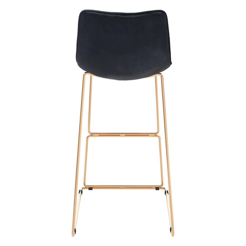 Zuo Adele 109503 Barstool - Black & Gold IMAGE 4