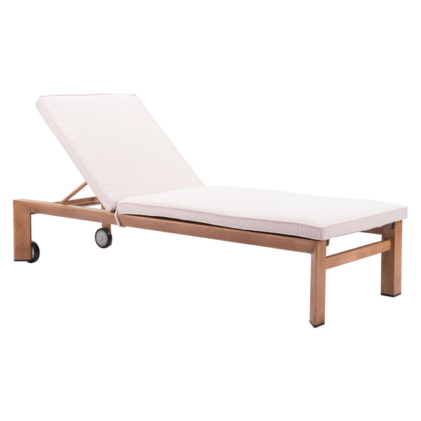 Zuo Cozumel 703980 Lounge Chair - Beige & Natural IMAGE 1