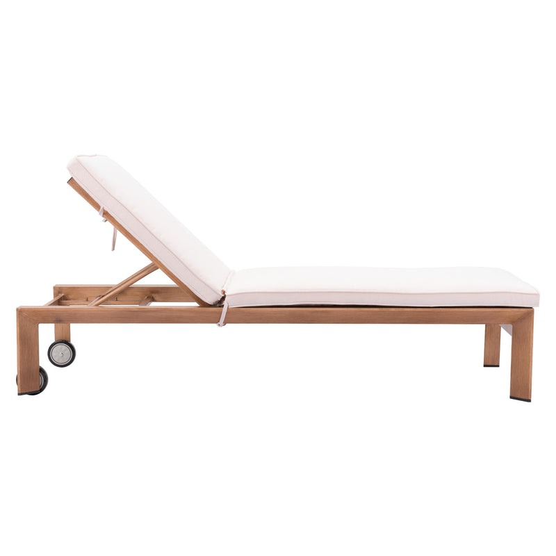 Zuo Cozumel 703980 Lounge Chair - Beige & Natural IMAGE 2