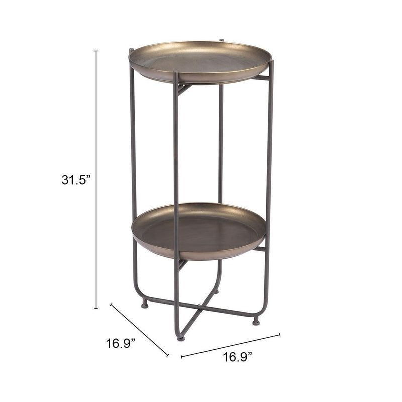 Zuo Bronson 109597 Accent Table - Bronze IMAGE 9