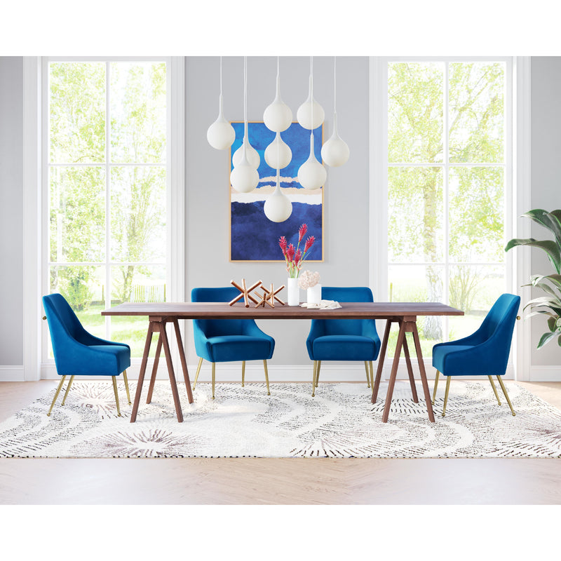 Zuo Maxine 109715 Dining Chair - Navy Blue & Gold IMAGE 10