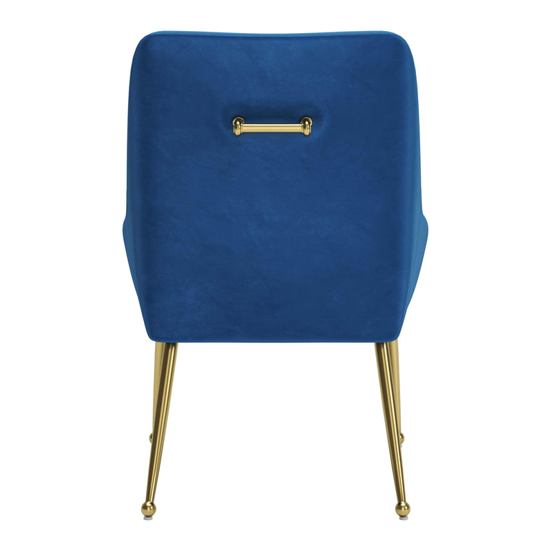Zuo Maxine 109715 Dining Chair - Navy Blue & Gold IMAGE 4