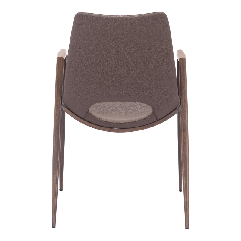Zuo Desi 109730 Dining Chair - Brown & Walnut IMAGE 4