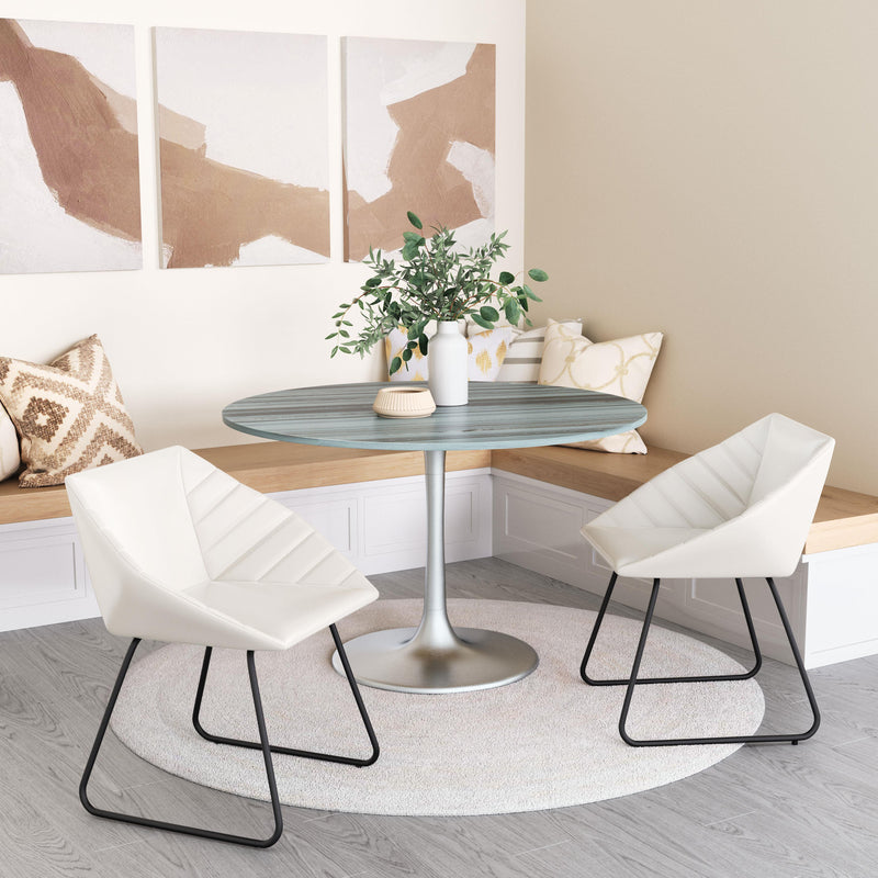 Zuo Star City 109446 Dining Table - Grey & Silver IMAGE 8