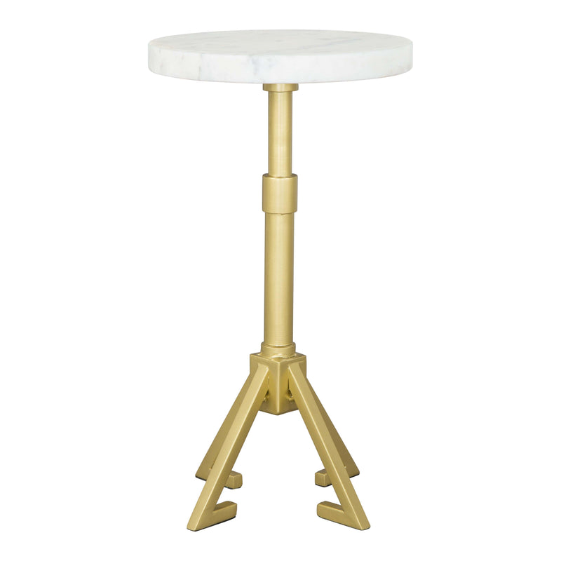 Zuo Maurice 109561 Side Table - White & Gold IMAGE 2