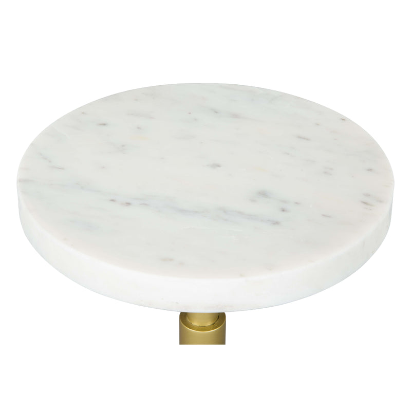 Zuo Maurice 109561 Side Table - White & Gold IMAGE 4