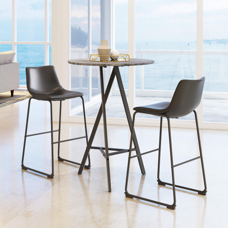 Zuo Smart 109650 Barstool - Black IMAGE 10